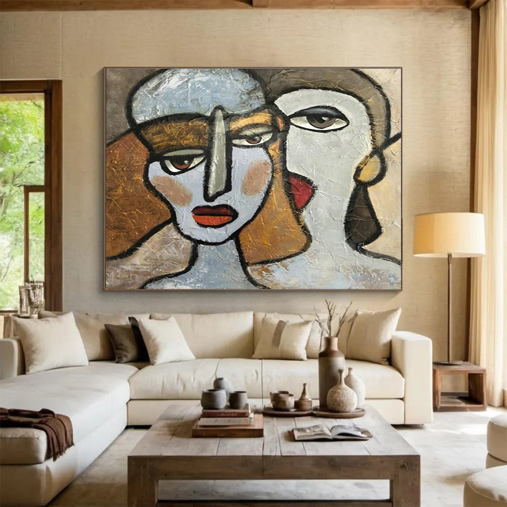 Cubist - Style Figure Art for Sophisticated Art Galleries DLZ3103