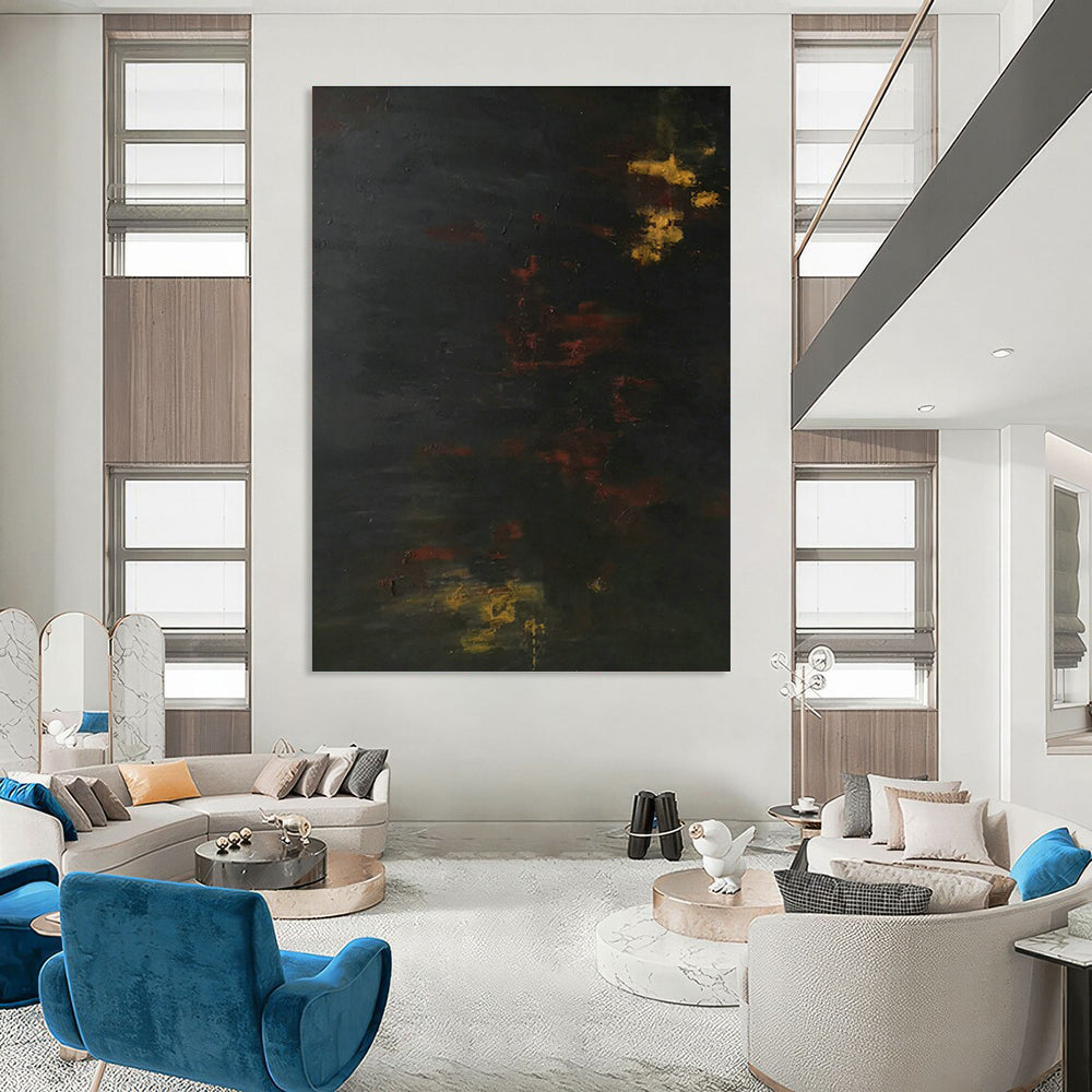 Dark Night Color Abstract Art for Living Room & Bedroom DLZ0544