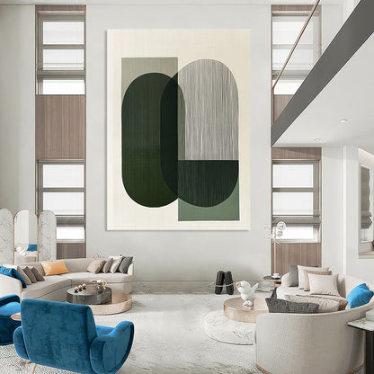 Green and Grey Geometric Shapes for Contemporary Office & Minimalist Living Room STSC1178