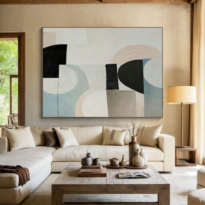 Light - Color Geometric Abstract for Scandinavian - Style Café DLZ2967