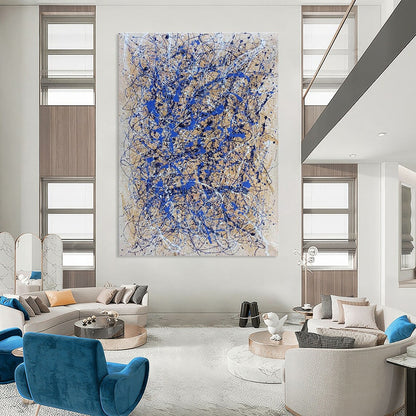 Large - Scale Blue - Line Abstract Art for Art Studio & Creative Office DLZ2280