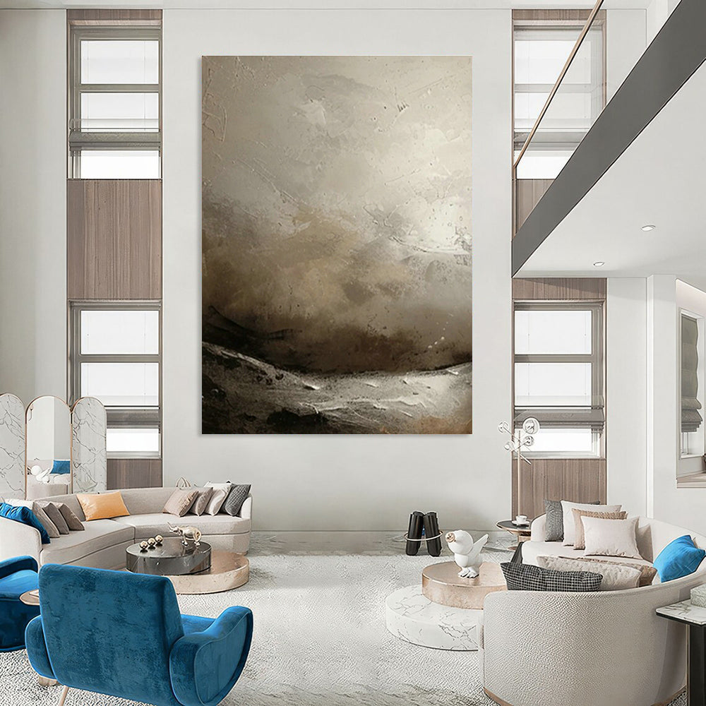 Monochrome Coastal Abstract for Nautical - Themed Bookstore & Minimalist Beach House DLZ0872