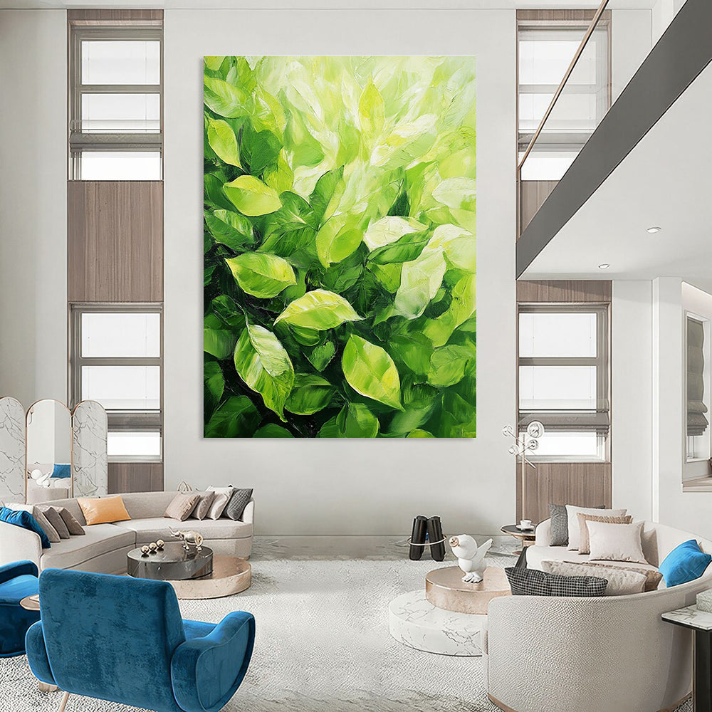Lush Green Leaves Art for Nature - Inspired Home Kitchen & Botanical Café STSC1032