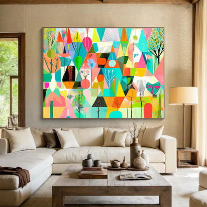 Whimsical Geometric Art for Kids' Room & Art Gallery SC563