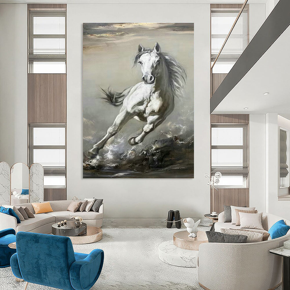 Galloping Horse Art for Equestrian Club & Classic Home Study DLZ2042