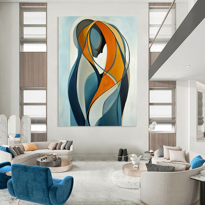 Abstracted Figure in Color for Wellness Center & Art - Themed Café STSC1143