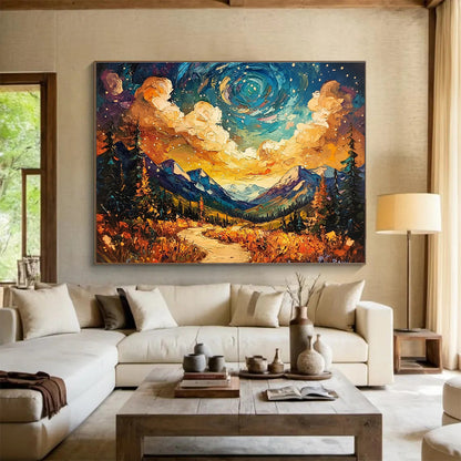 Magical Mountain Art for Cabin & Fantasy - Themed Library SC564