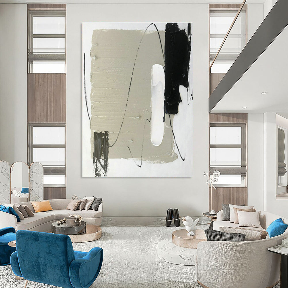 Minimalist Abstract Art for Scandinavian Bedroom & Contemporary Studio DLZ0812
