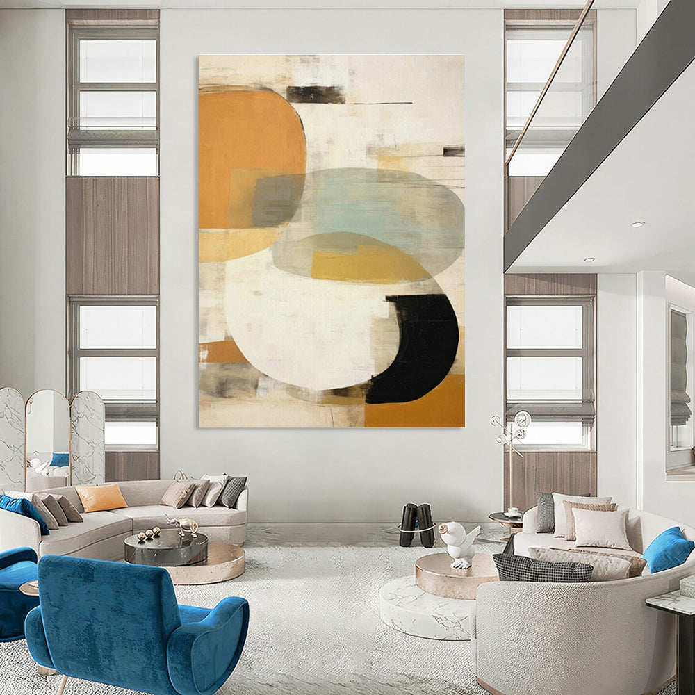 Mid - Century Modern Geometric Art for Office Lounge & Retro Home Den DLZ1632