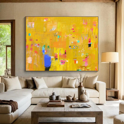 Yellow - Tone Vibrant Abstract Art for Lively Playrooms DLZ2422