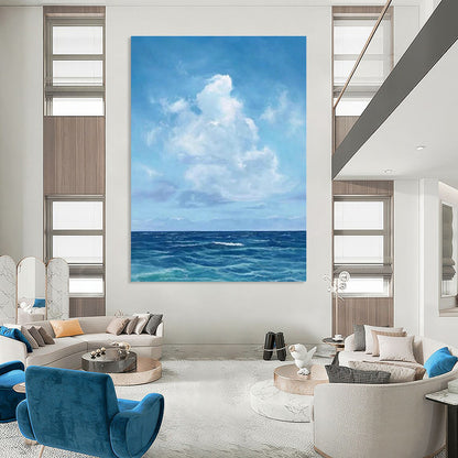 Sea and Clouds Oil Art for Living Room & Cottages DLZ0311