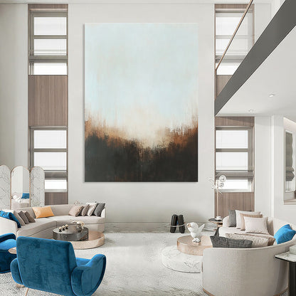 Subtle Horizon Mist Art for Meditation Room & Library Nook STSC099
