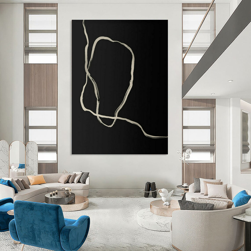 Black - Line Abstract Art for Living Room & Bedroom DLZ0516