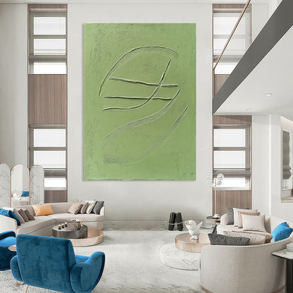 Green Textured Lines for Minimalist Home Office & Modern Art Gallery STSC1010