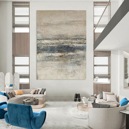 Gray - Toned Abstract Landscape for Luxury Hotel Lounge Spaces DLZ0181