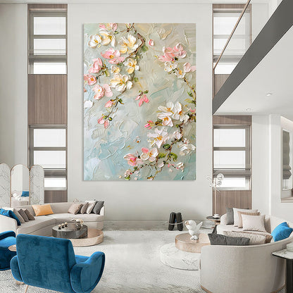 3D Floral Relief Art for Elegant Bedroom & Luxury Spa DLZ0730