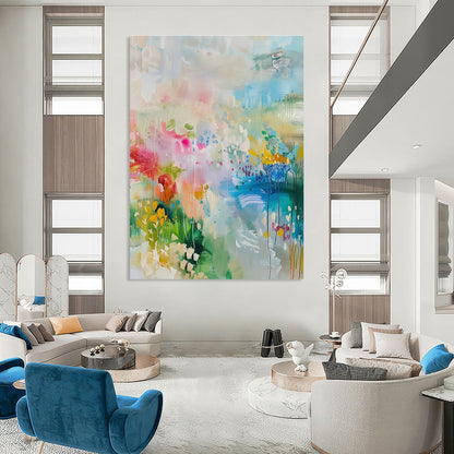 Colorful Floral Abstract Art for Home Garden Room & Art - Centric Café DLZ2089