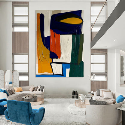 Bold Color - Block Abstract Art for Office Reception & Dining Room DLZ1194