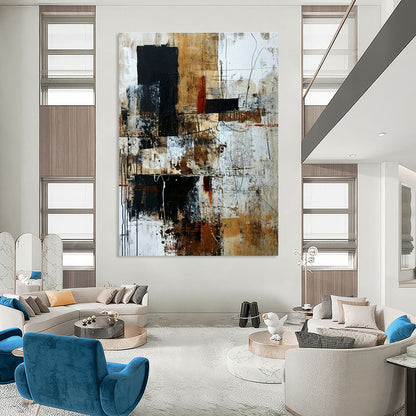 Vintage Collage Abstract Art for Retro - Inspired Bar & Eclectic Home Office DLZ1337