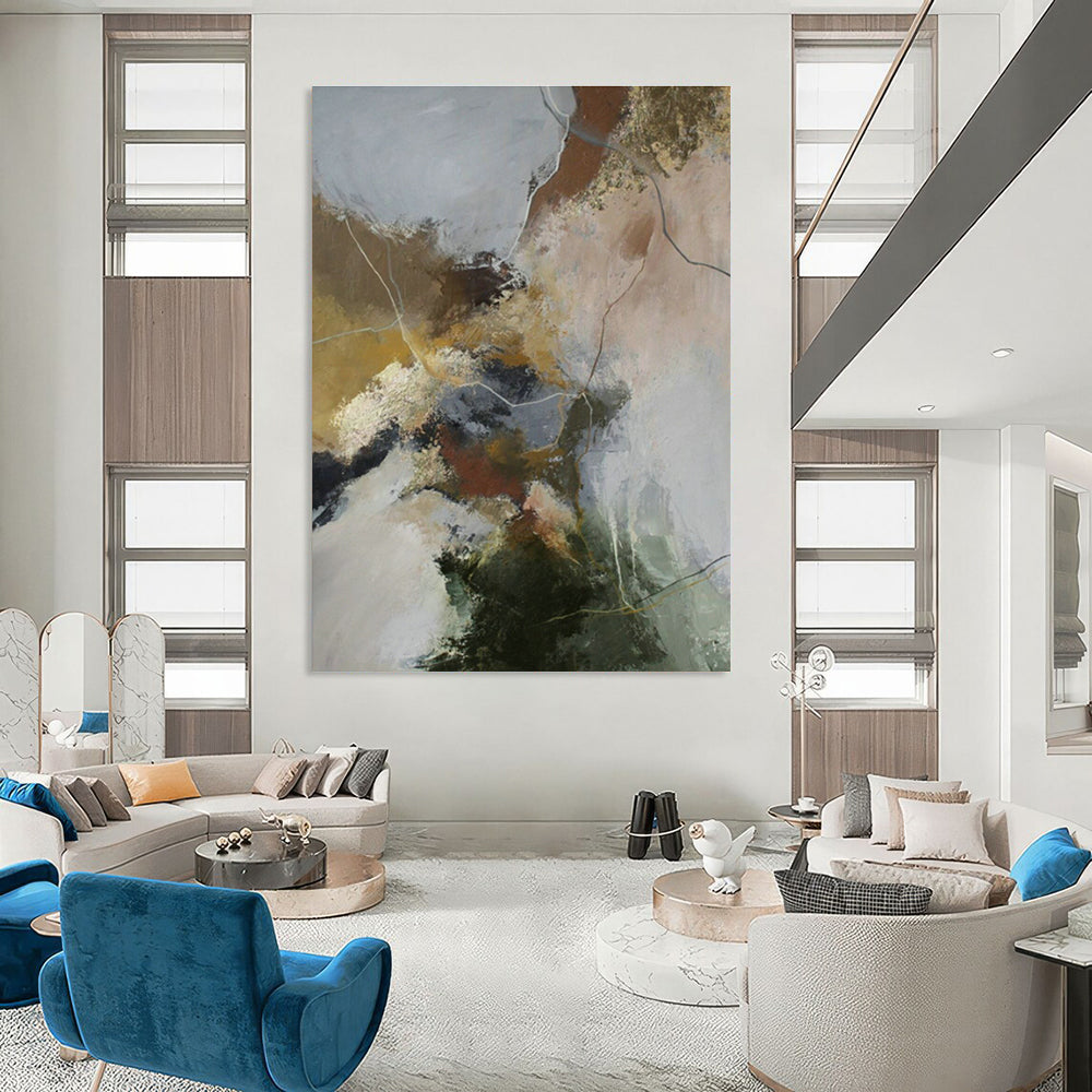 Vibrant Mixed - Media Abstract Art for Living Room & Studio DLZ0393