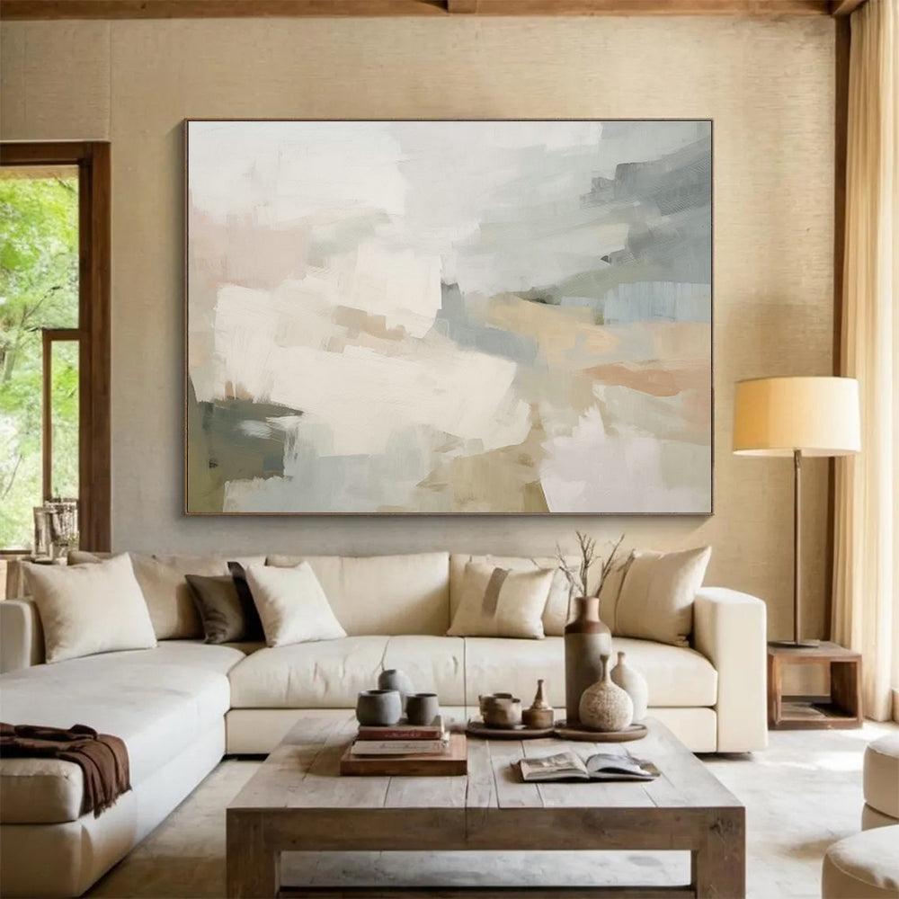 Pink - Gray Abstract Art for Bohemian - Chic Nursery Decor DLZ2630