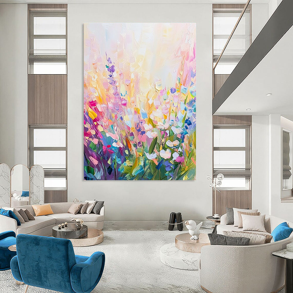 Pastel Flower Field for Feminine Bedroom & Garden - Themed Café STSC1286