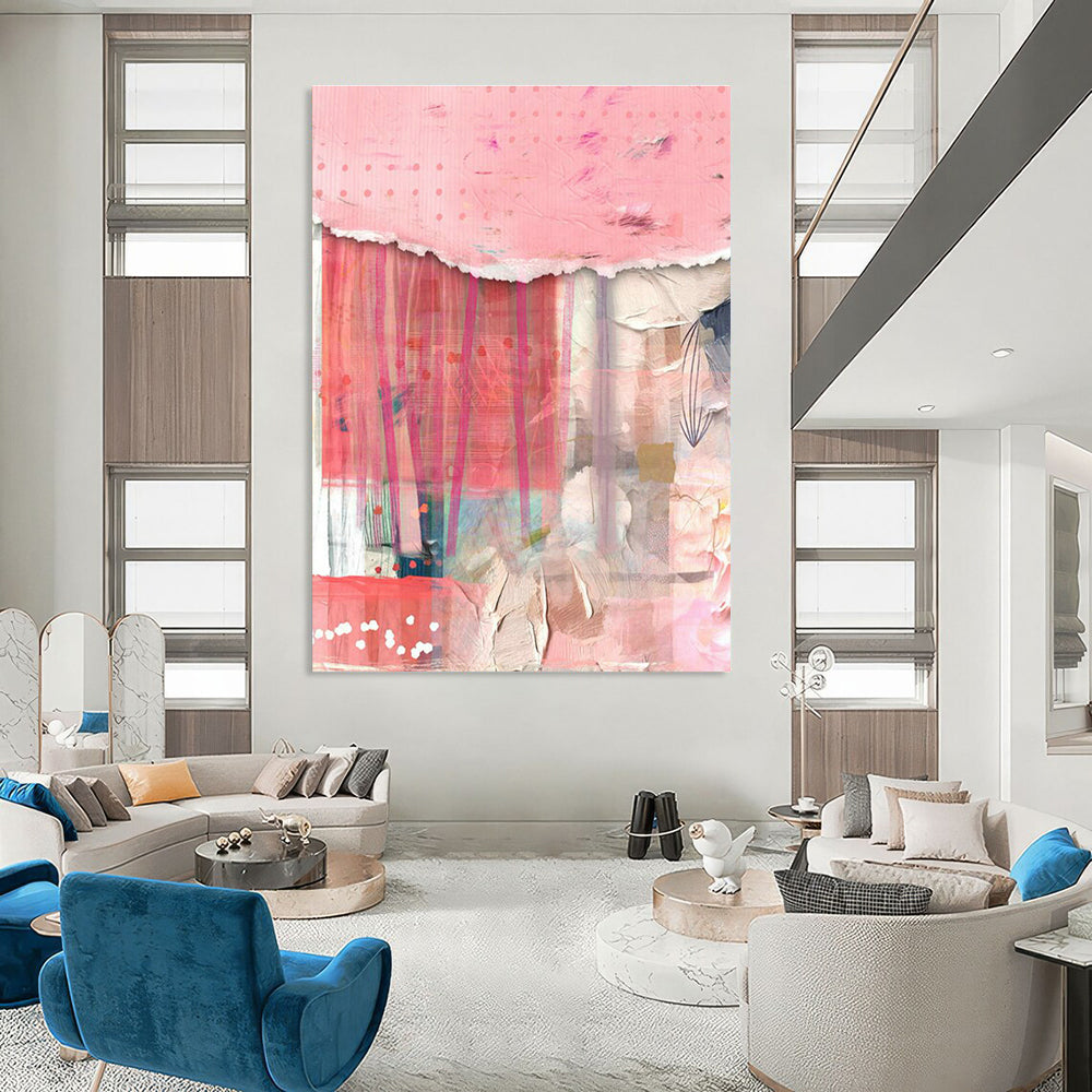 Pink - Themed Collage Art for Boho - Chic Bridal Dressing Rooms DLZ0134