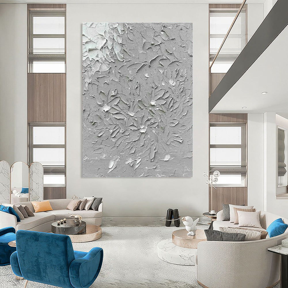 Gray Textured Wall Art for Minimalist Interior & Art - Inspired Retail Space DLZ1693