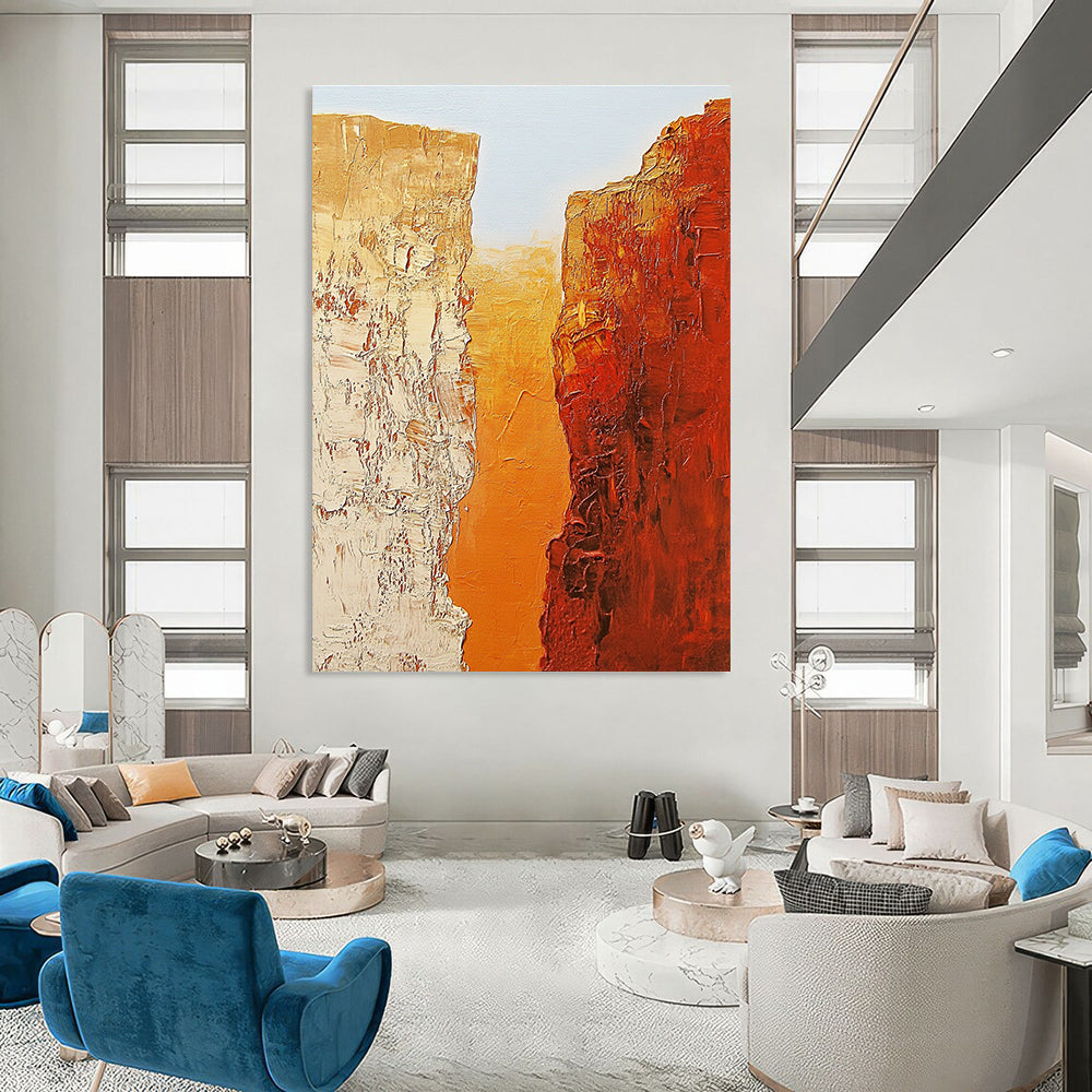 Textured Canyon Cliffs Art for Office & Study STSC713