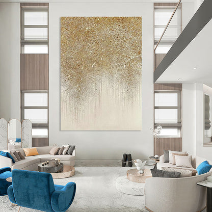 Gold - Silver Drip Art for Living Room & Bedroom DLZ0437
