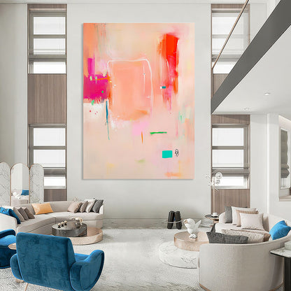 Playful Pink Abstract Art for Girls' Bedroom & Craft Room STSC689