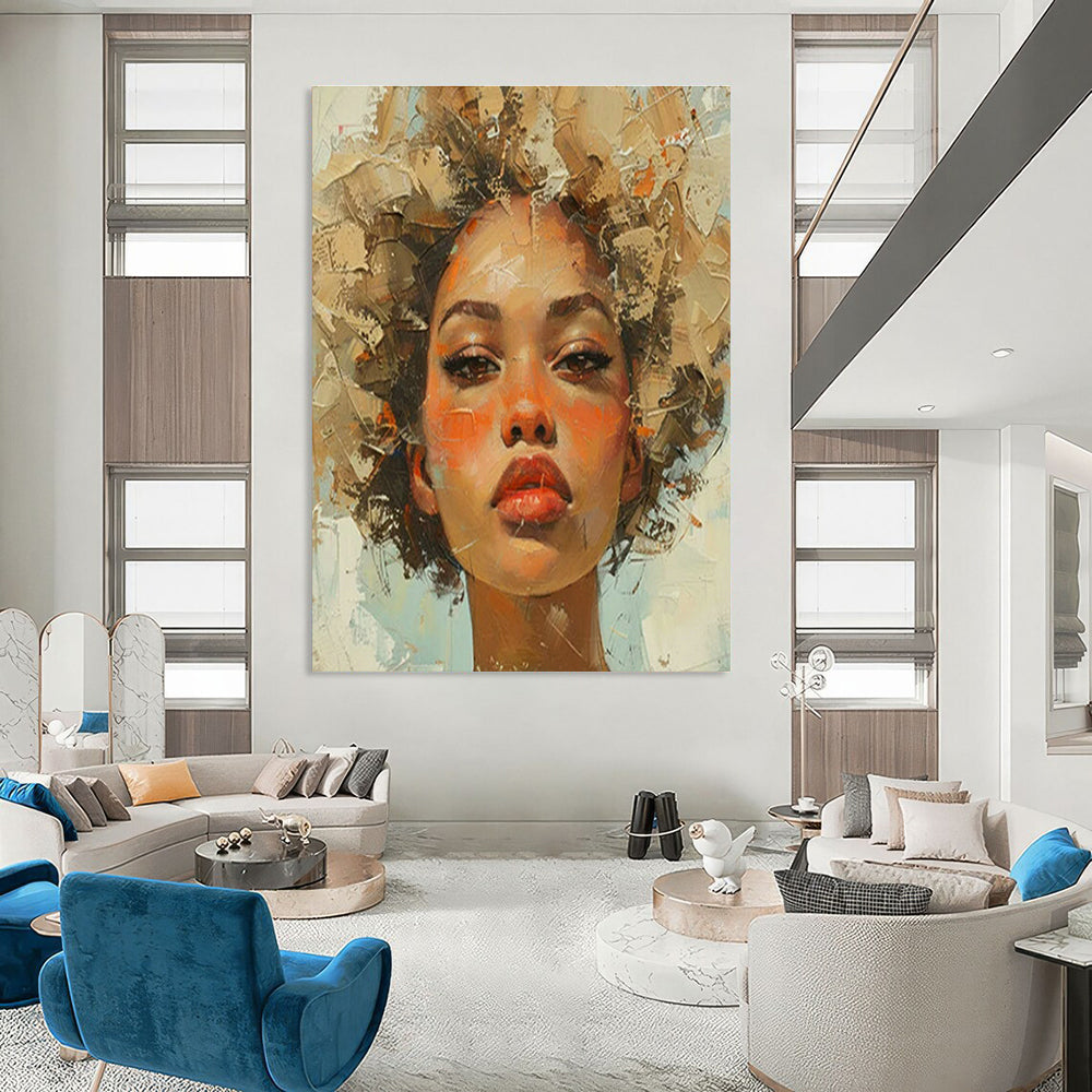Portrait Oil Painting for Cultural Center & Elegant Home Bedroom DLZ1737