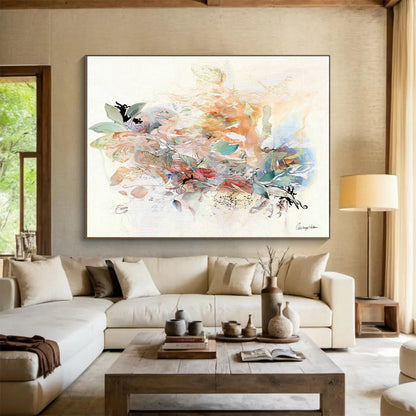 Collage - Style Floral Art for Eclectic Café Wall DLZ2916