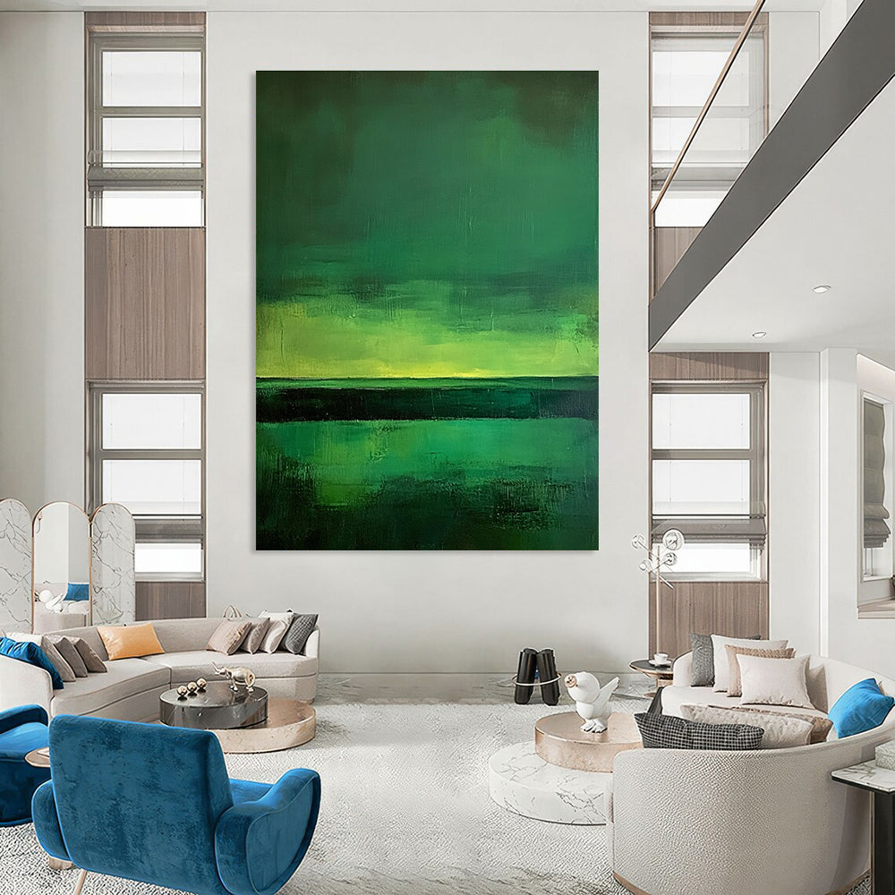 Green Gradient Landscape for Nature - Lover’s Bedroom & Eco - Conscious Workplace STSC308