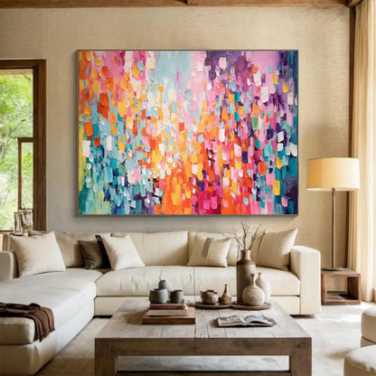 Pink - Toned Color Block Abstract Art for Women’s Boutique Dressing Areas DLZ3244