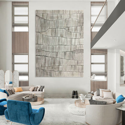 Gray Wave - Line Art for Minimalist Gallery & Corporate Waiting Room DLZ1049