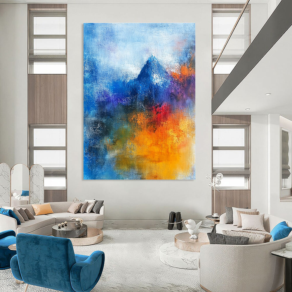 Colorful Mountain Abstract for Adventure - Themed Home & Art - Loving Retreat STSC249
