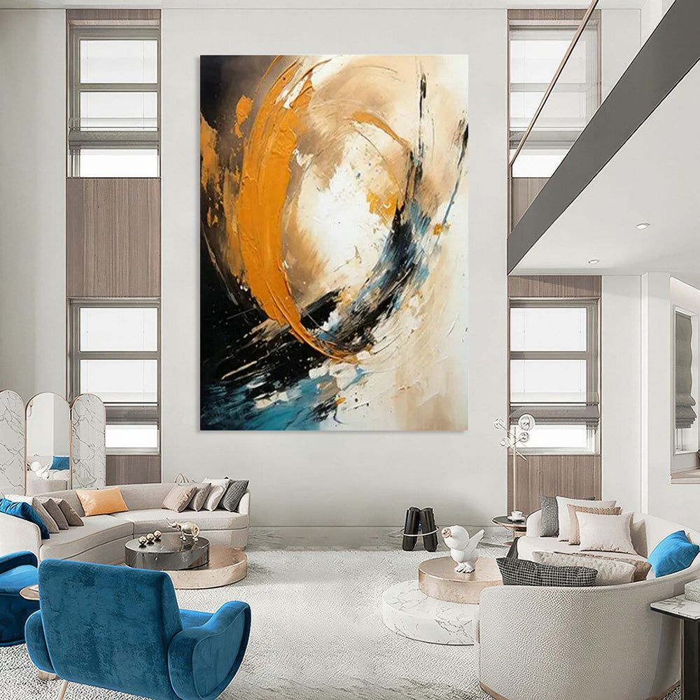 Dynamic Circle Abstract Art for Trendy Café & Art - Lovers’ Studio DLZ1712