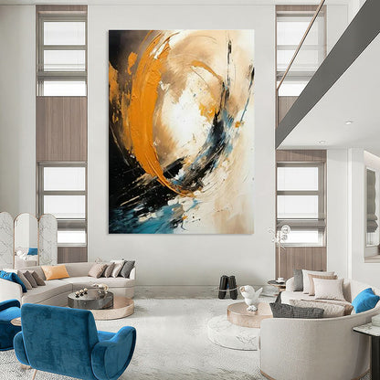 Dynamic Circle Abstract Art for Trendy Café & Art - Lovers’ Studio DLZ1712