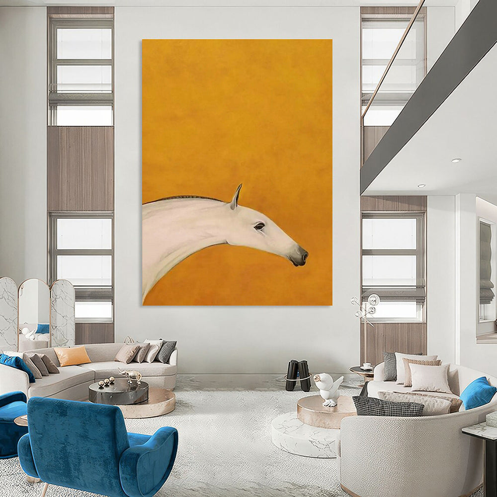White Horse Head Art for Living Room & Study DLZ0431