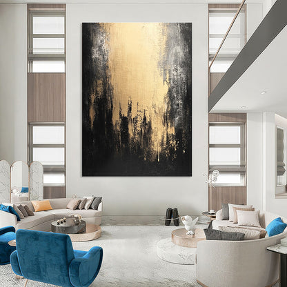 Gold and Black City Silhouette for Elegant Bedroom & Art - Centric Living Room STSC228