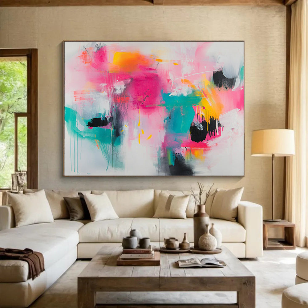 Bright Color Fusion Art for Trendy Bar & Art School SC387