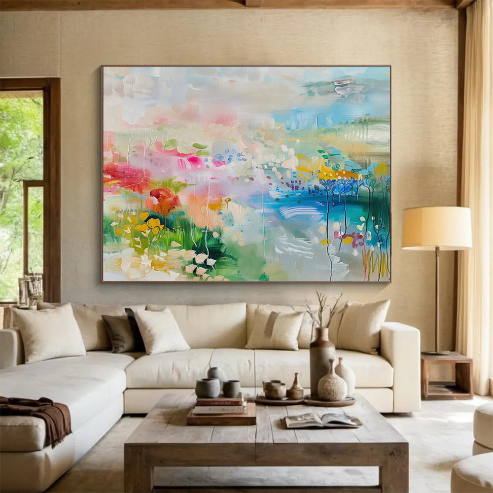 Colorful Pastoral Abstract Art for Charming Sunroom DLZ2864