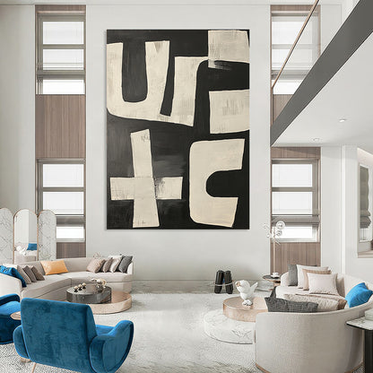 Black and White Abstract Shapes for Minimalist Gallery & Modern Office Waiting Area STSC1133
