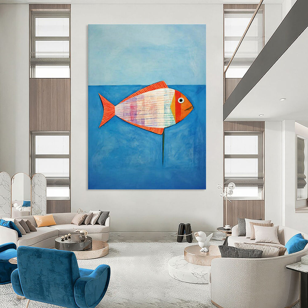 Colorful Fish Art for Nautical - Themed Kids' Bedroom Walls DLZ0113