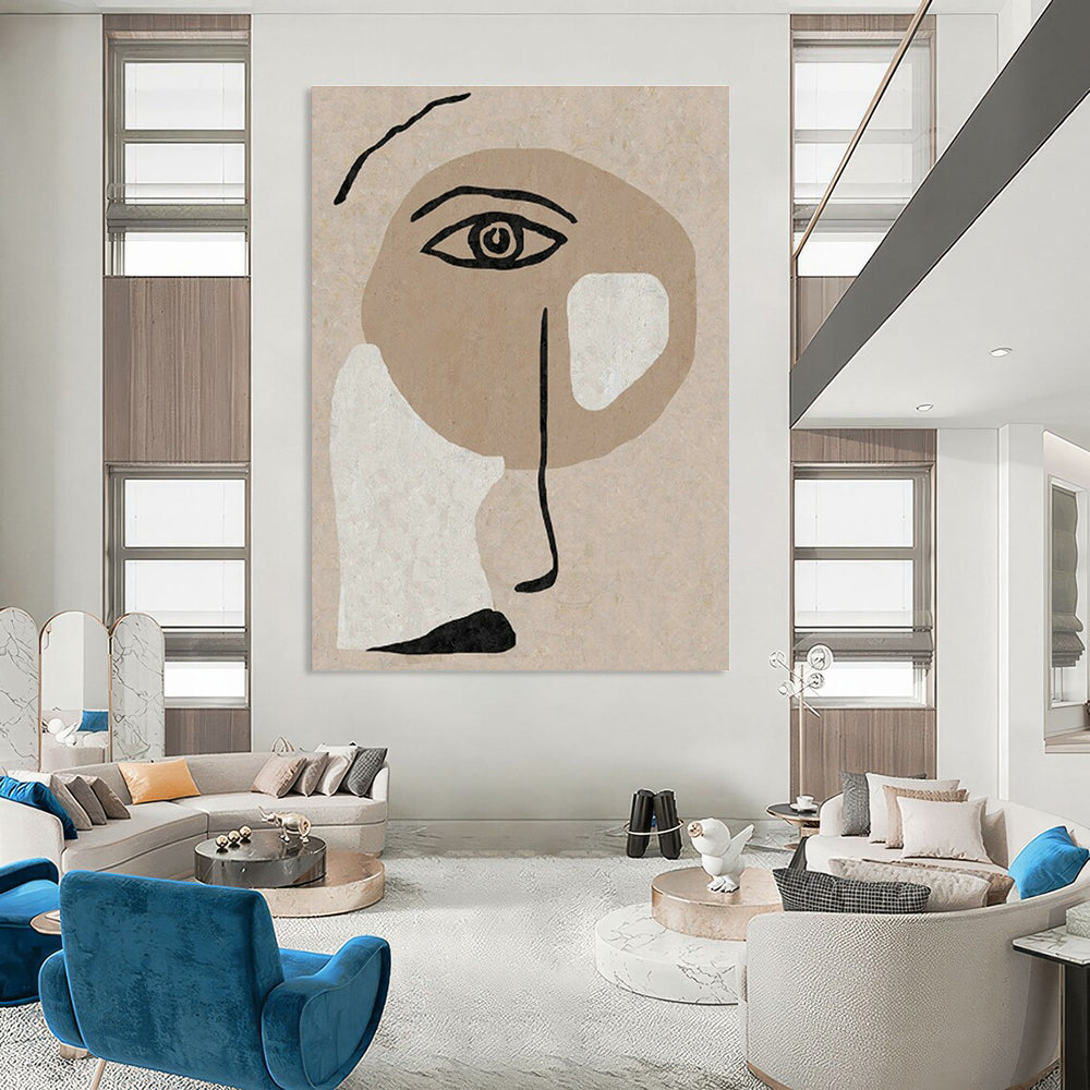 Abstract Face Art for Bohemian Café & Art - Inspired Bedroom DLZ2051