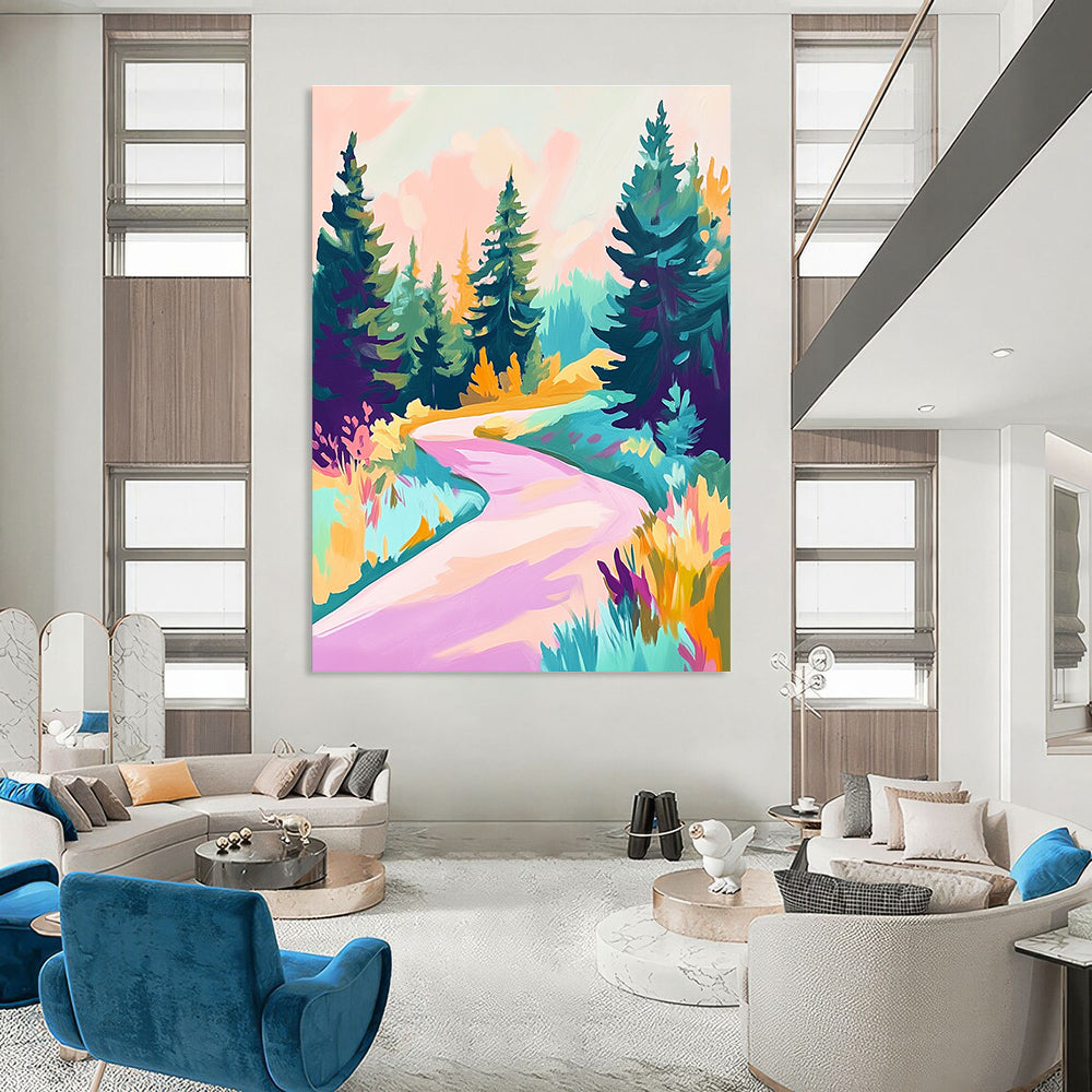 Colorful Forest Path for Bohemian Home Living Room & Creative Art Studio STSC1019