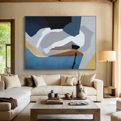 Geometric Abstract Art for Modern Apartment Hallways DLZ2557