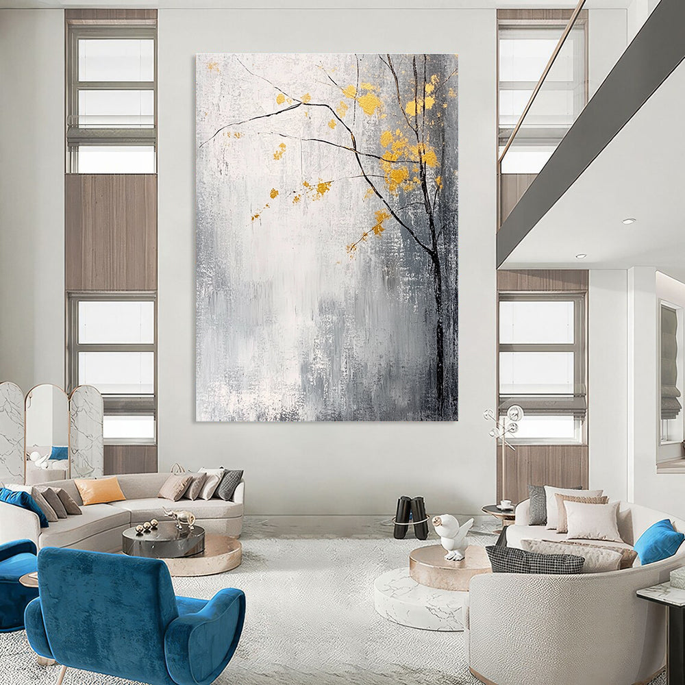 Grey and Gold Tree Branches for Scandinavian - Style Home & Nature - Themed Café STSC395