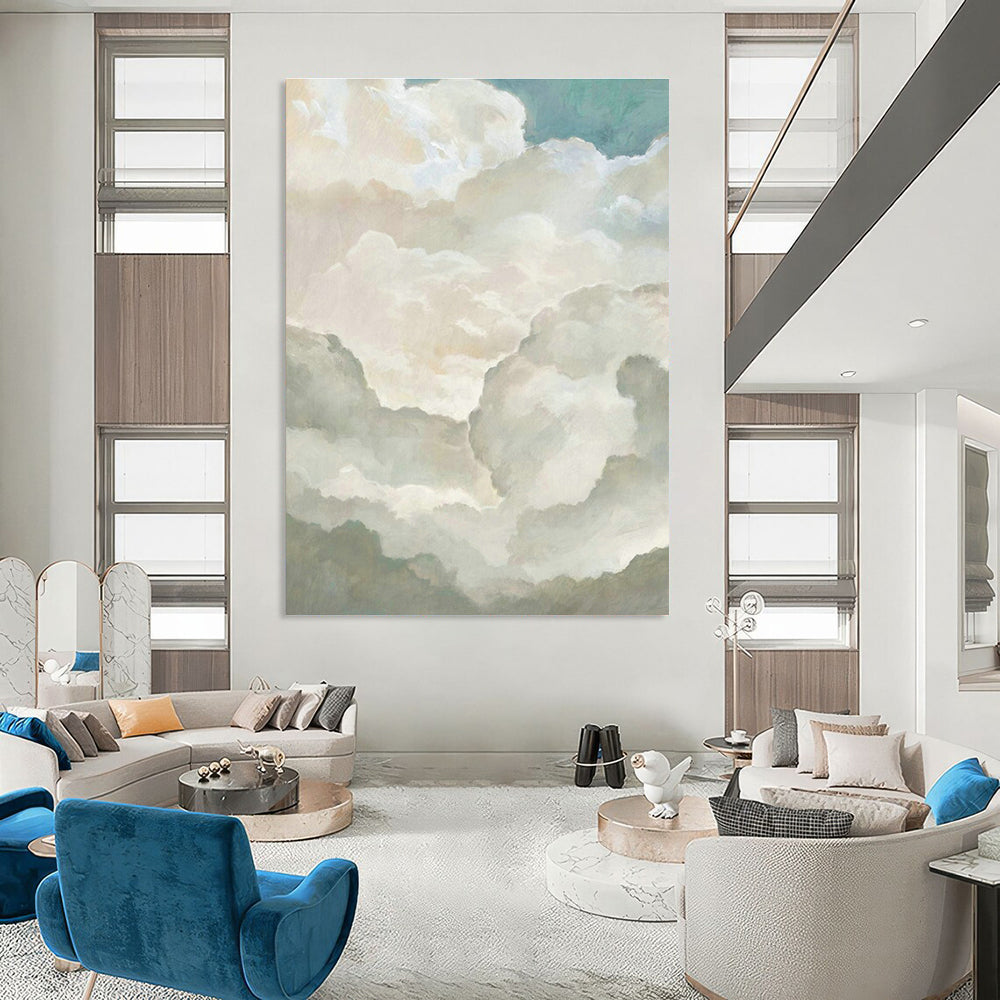 Fluffy Clouds Painting for Beach House & Rooftop Bar DLZ0616